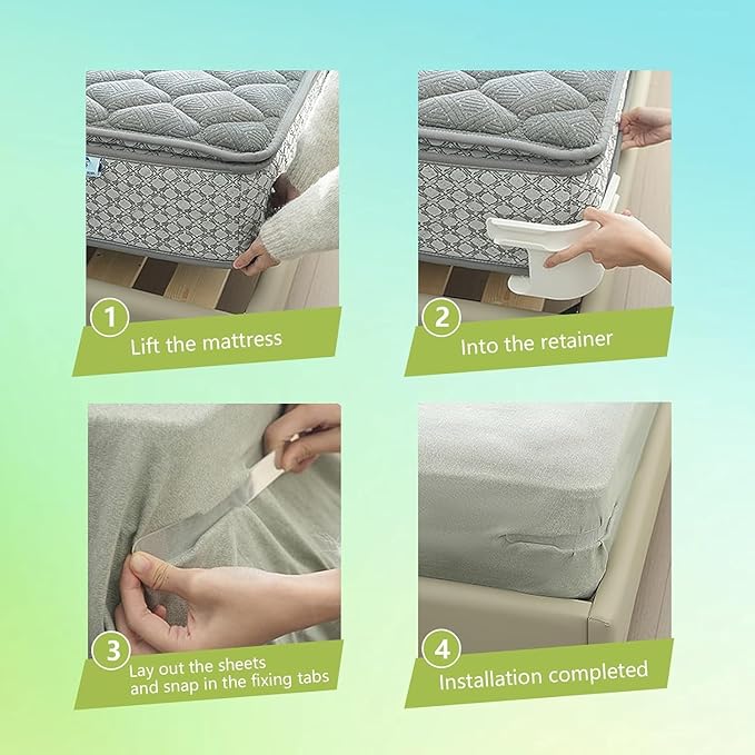 Bed Sheet Holders – Set of 4 Fitted Sheet Corner Locks (Small)