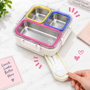 Ben-to-GO 304 Stainless Steel Lunch Box 3 Grid