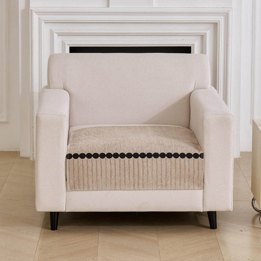 Tuxedo Luxury Chenille Sofa Mat - Brown Chenille Fabric 1 Pc