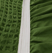Bubble Frill Couch Cover-Green