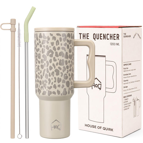 Stainless Steel Vacuum Tumbler with Straw and Lid & Handle - (1200 ML)