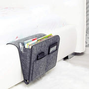Bedside Caddy Bed Hanging Organizer (32 cm x 1.5 cm x 21 cm, Grey)