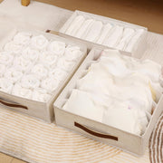 Sock Underwear Organizer Dividers (20+7+6 Cell, Beige)