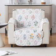 Mughal Series Anti-Slip Sofa Cover Mat with Pocket – Polyester Couch Protector(Baghe Bahar)