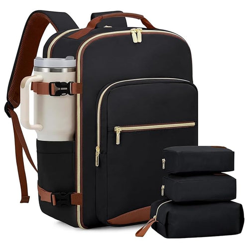 40L Travel Backpack Airline Cabin Carry-On Weekender with 3 Packing Cubes