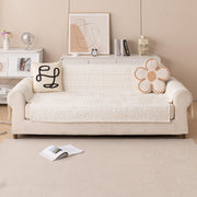 Quilted Printed Sofa Cover for Indian Sofa Set – Washable, Durable & Soft Fabric Protector (Sand Wave, One Seater)
