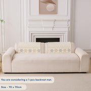 Glacier Series Quilted Sofa Cover – Soft, non-slip & washable furniture protector- Vanilla