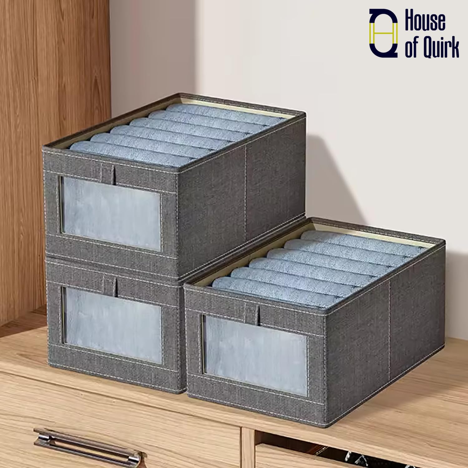 Durable and Versatile Closet Organizers-Beige Print