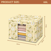 Clothing Storage Box 66 Litre - Cream Flower