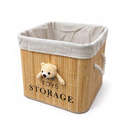 Bamboo Foldable Laundry Basket with Removable Lining - Teddy