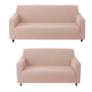 Universal Jacquard 3+2 Seater Thickened Fabric Sofa Cover (Pink)