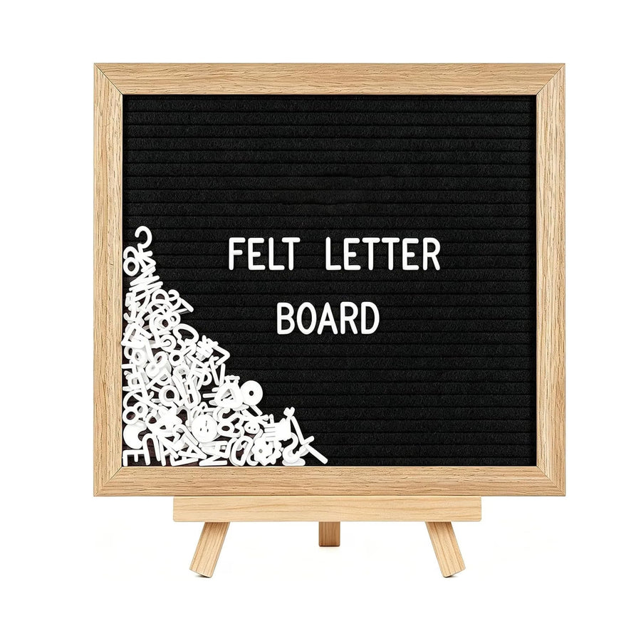 Felt Letter Board 10x10 Inch with Stand & 170 Letters