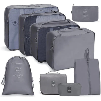 Set of 9 Packing Travel Cube Organiser