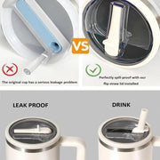 1200ML Tumbler with Handle & Simple Flip Straw
