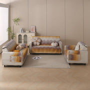 Polyester Sofa Cover Mat Reversible Couch Protector- Gold Tide