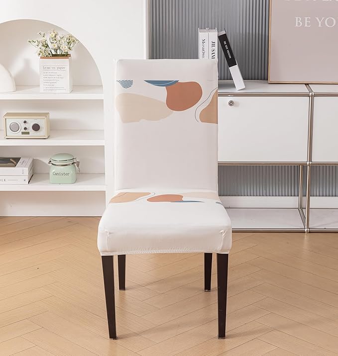 Elastic Chair Cover Stretch Removable (Beige Pills)