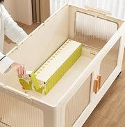 Foldable Storage Box Cabinet Wardrobe Organizer with Wheels