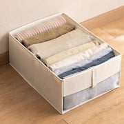 Mesh Window Storage Box with Compartments - Beige