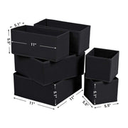 Set of 6 Foldable Storage Box Drawer Divider Organizer Basket Bins