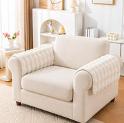 Rabbit Plush Sofa Cover Mat One Seater - Sage