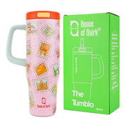1200ML Stainless Steel Tumbler with Handle & Pop-Up Lid