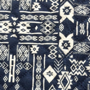 IKATRA Series Quilted Printed Sofa Cover for Indian Sofa Set with Side Pocket (Blue Bohemian)