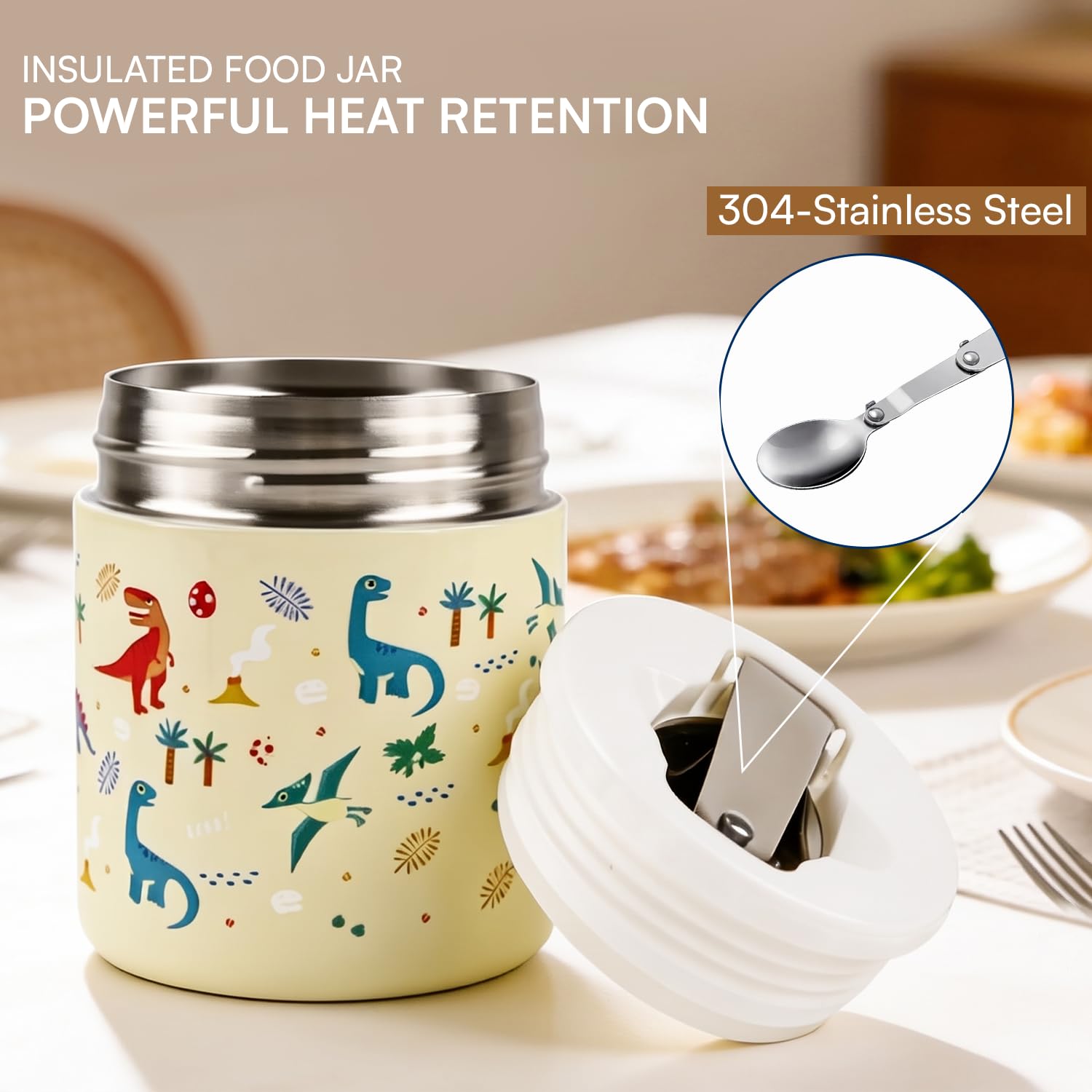 304 Stainless Steel Baby Feeding Bowl with Spoon 300ml