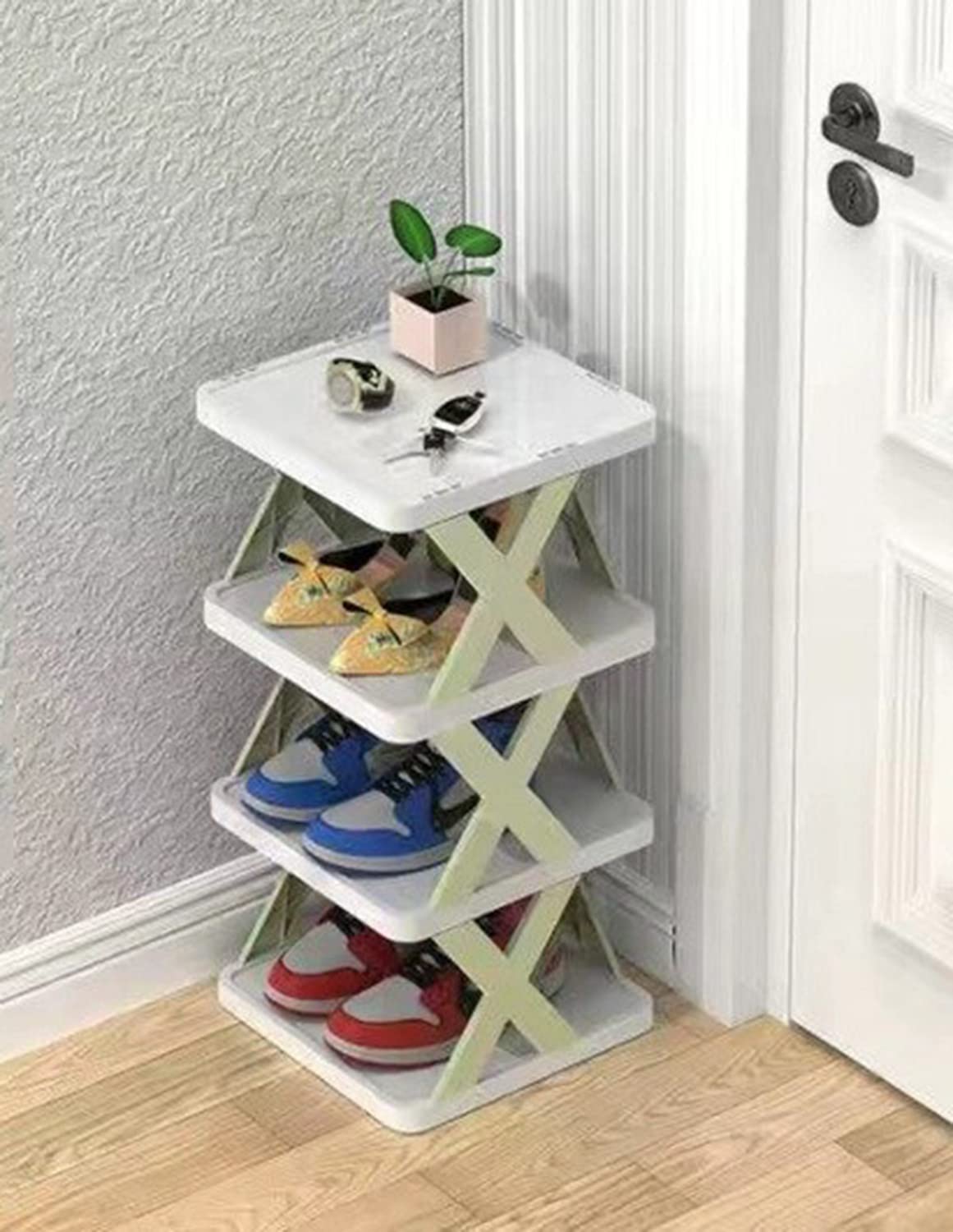 7 Tier Shoes Storage Cabinet for Saving Space-Green