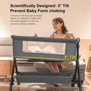 3 in 1 Baby Bed Portable Bassinet for Newborn Infant Baby with Storage Basket