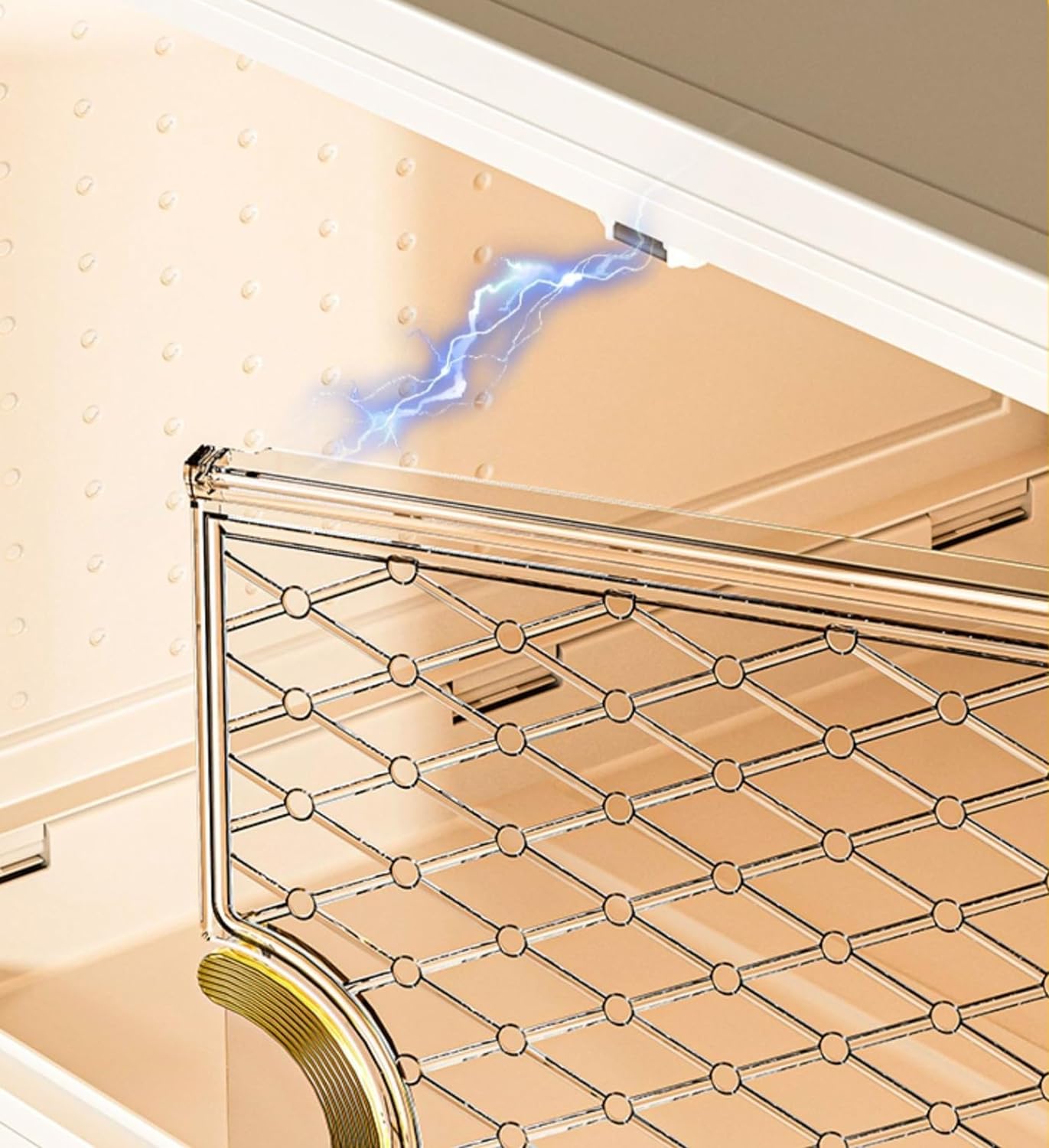 Plastic Storage Bins for Closet Organizers with Open Front Door (White)