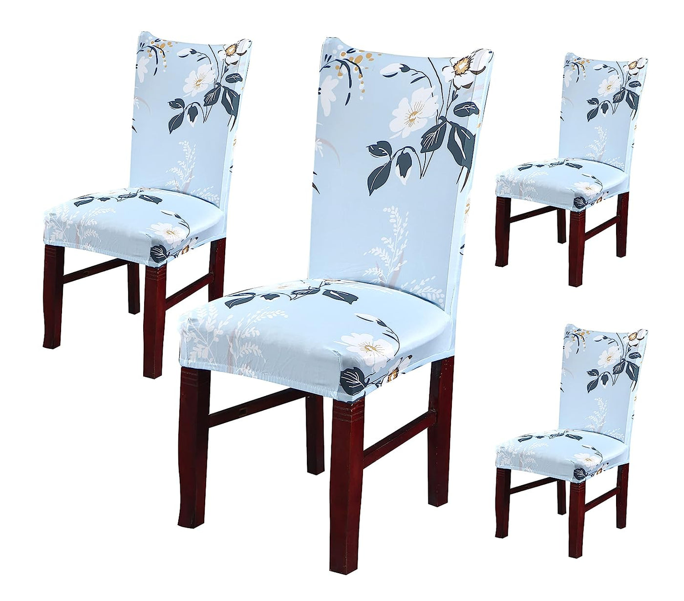 Elastic Chair Cover (SkyBlue Big White)