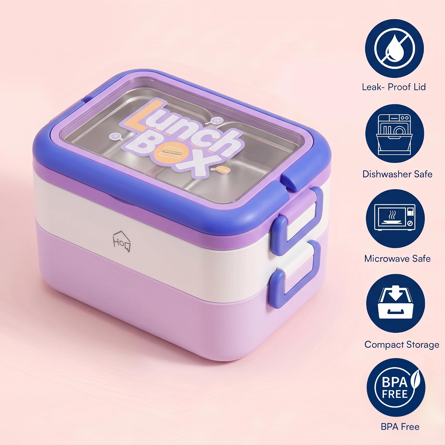 1200ml Stainless Steel Insulated Lunch Box