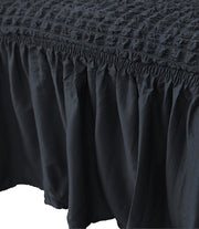 Bubble Frill Couch Cover-Grey