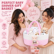 Baby Diaper Caddy Organizer Cotton Rope Basket