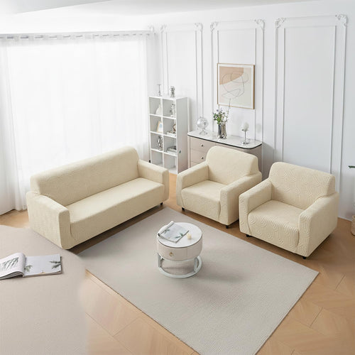 Jacquard 220 GSM Stretchable Sofa Cover (3+1+1)
