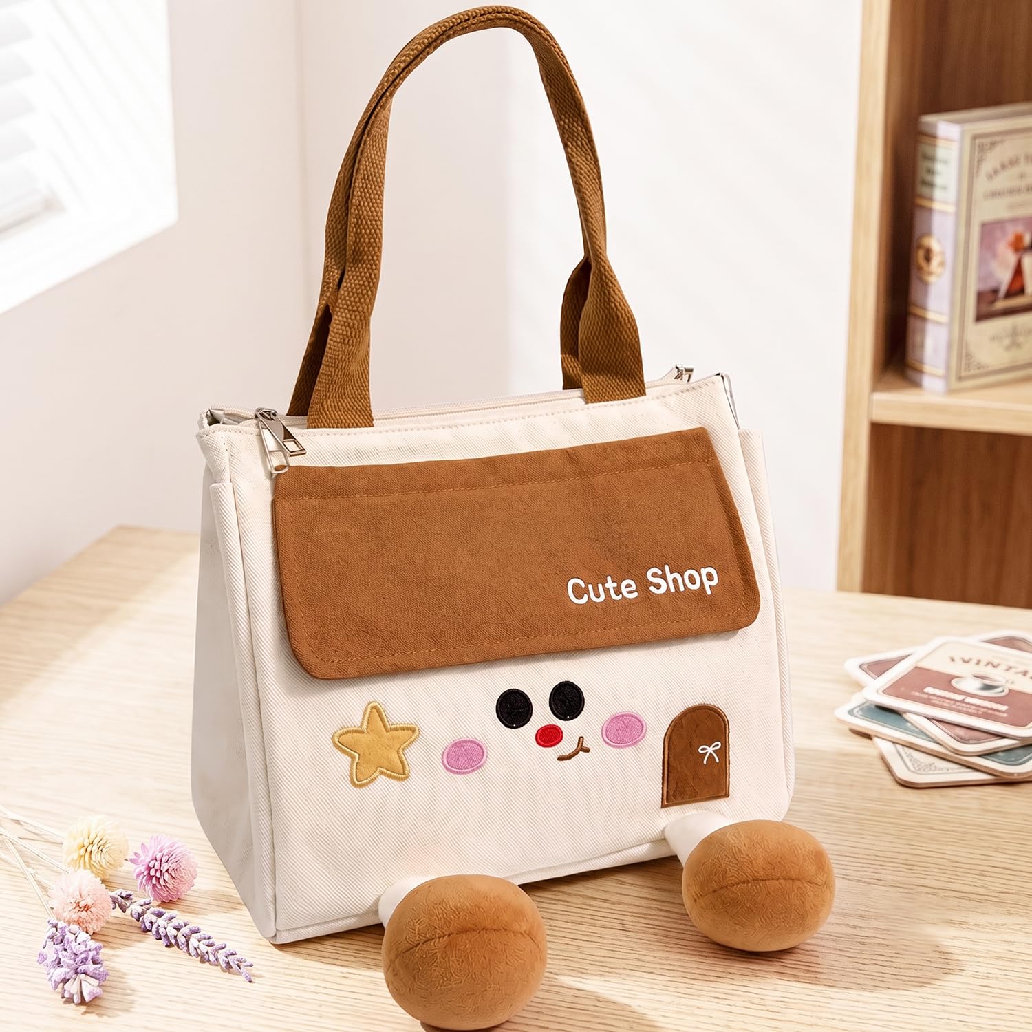 3D Leg Insulated Lunch Bag, Cute Thermal Lunch Tote, Large Capacity Meal Bag