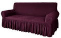 Bubble Frill Couch Cover-Wine