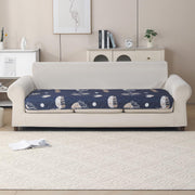 'Aura Petal Series' Quilted Sofa Mat Printed – Anti Slip (Paisley Charcoal)