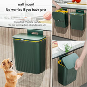 Plastic Hanging Kitchen Trash Can With Lid