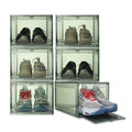 Shoe Organizer, Shoe Storage Boxes with Magnetic Door (Green)