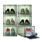 Shoe Organizer, Shoe Storage Boxes with Magnetic Door (Green)