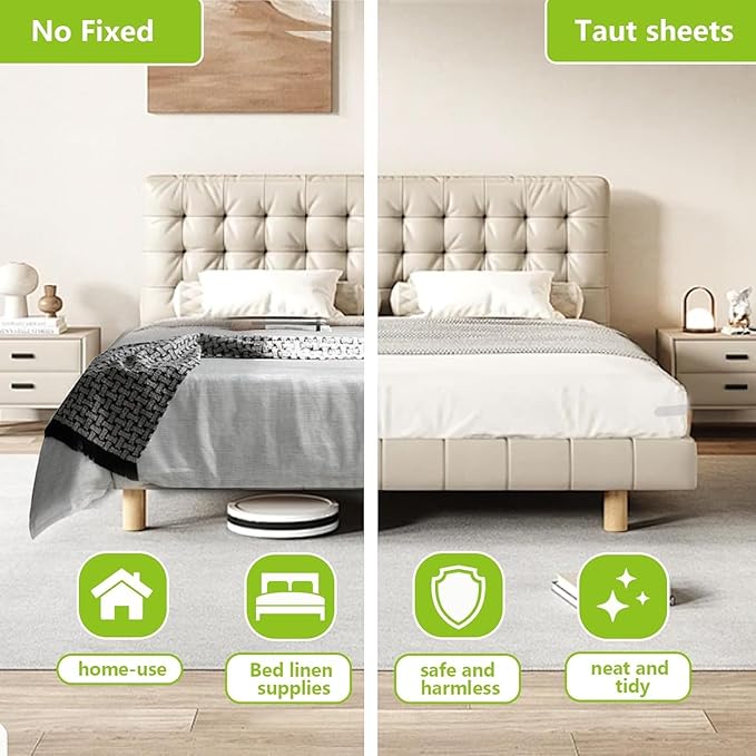 Bed Sheet Holders – Set of 4 Fitted Sheet Corner Locks (Small)