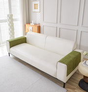 Herringbone Chenille Sofa Cover Set – 3 Pcs (2pc Armrest Covers 50x70cm + 1pc Seat Cover) Green)