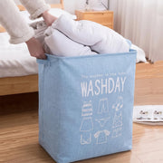 Large Laundry Basket Bag, Drawstring Storage - Grey