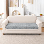 Rabbit Plush Sofa Mat Floral Design - Grey
