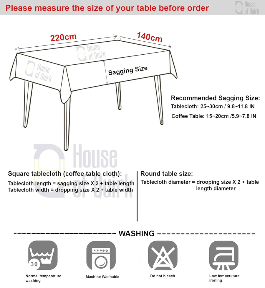 Dining Table Cover Waterproof (1 Table Cover + 6 Chair Cover)