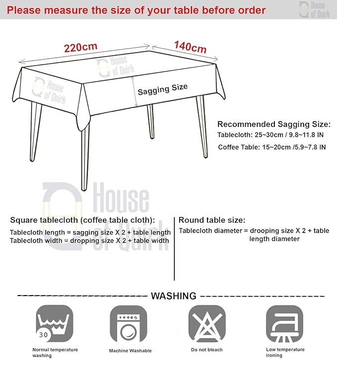 Dining Table Cover Waterproof (Peach Florals, 1 Table Cover + 6 Chair Cover)