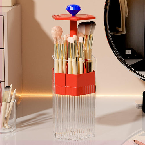 Dustproof Makeup Brush Organizer with Lid