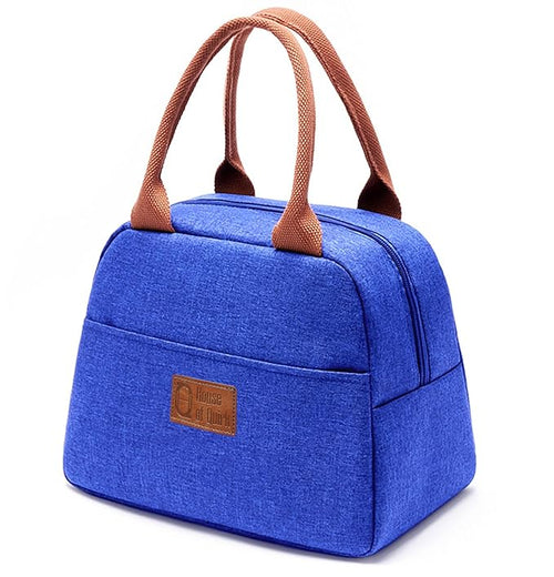 Insulated Reusable Lunch Bag Tote Bag for Women (Royal Blue)