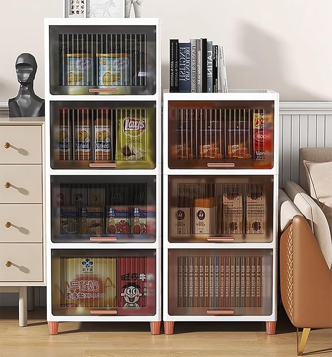 Plastic Storage Cabinet Flip-Top with Utility Storage Unit (White)